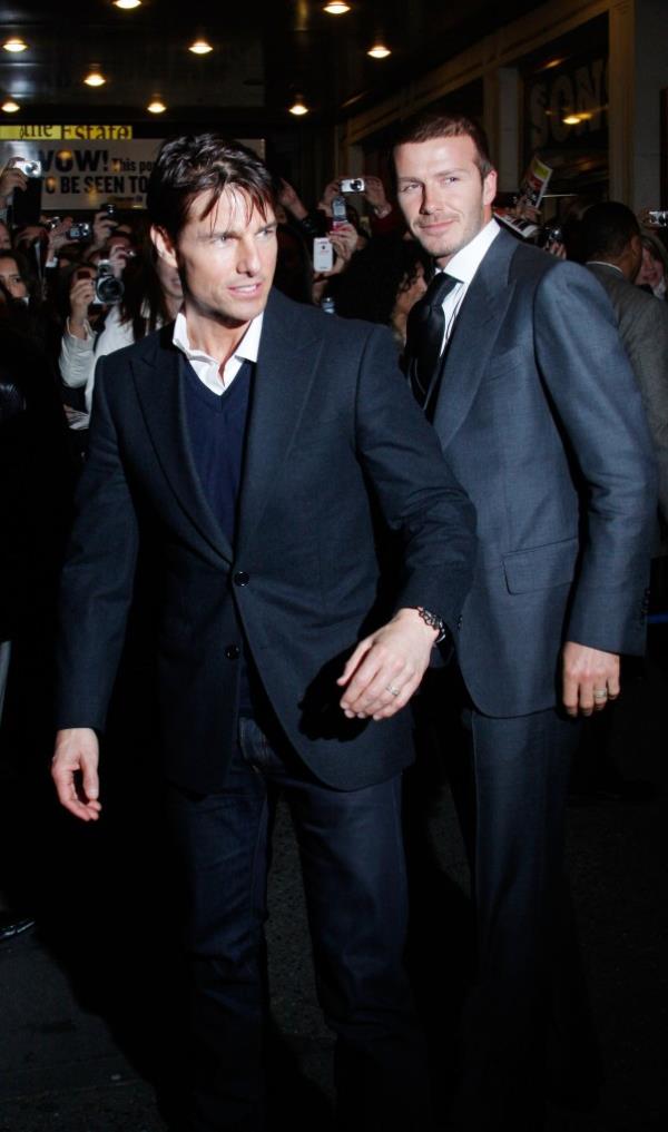 Tom Cruise and David Beckham are seen on the streets of Manhattan