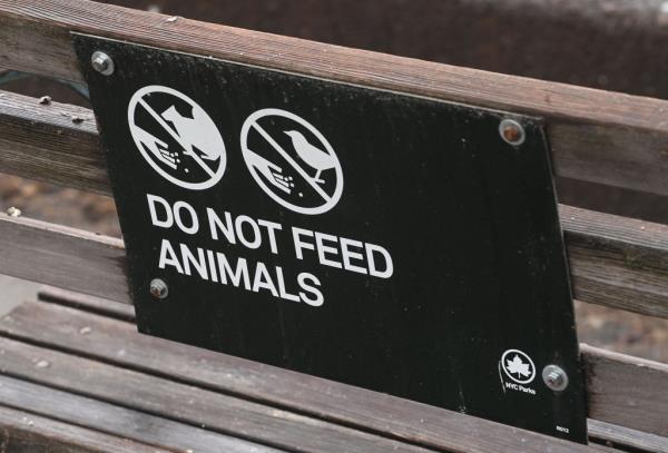 A city Parks Department sign reads 