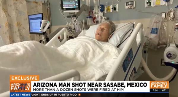 Craig Ricketts was wounded when he was shot twice as he attempted to drive from Mexico to Tempe, Arizona, to visit his son on Christmas Eve.