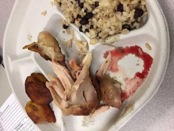 Photos of the chicken served in DOE schools. 