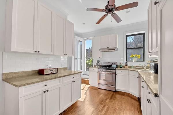 The renovated kitchen. 