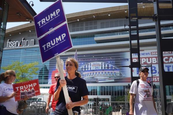 Trump supporters in Milwaukee