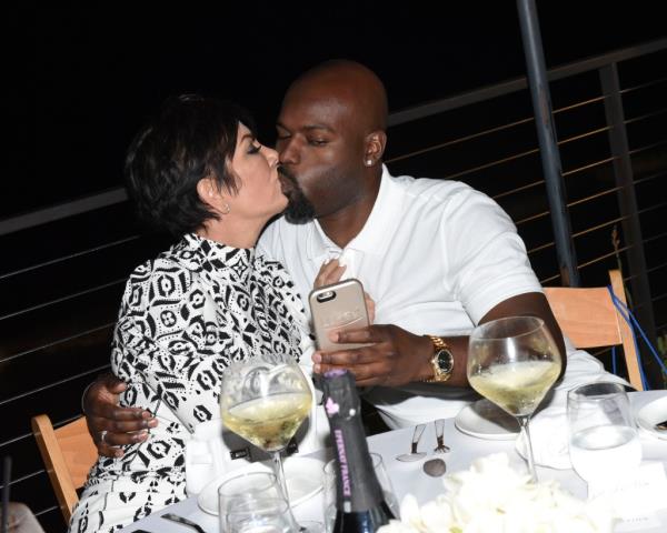 Kris Jenner and Corey Gamble celebrate her Living Cover at the Nobu Malibu on Aug. 24, 2015. 