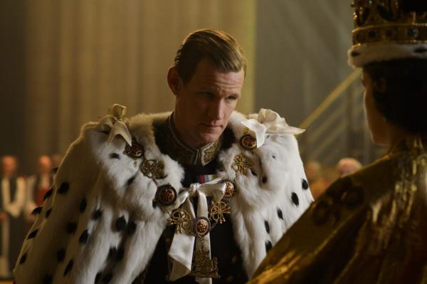 Matt Smith portraying Prince Philip in The Crown Season 1.