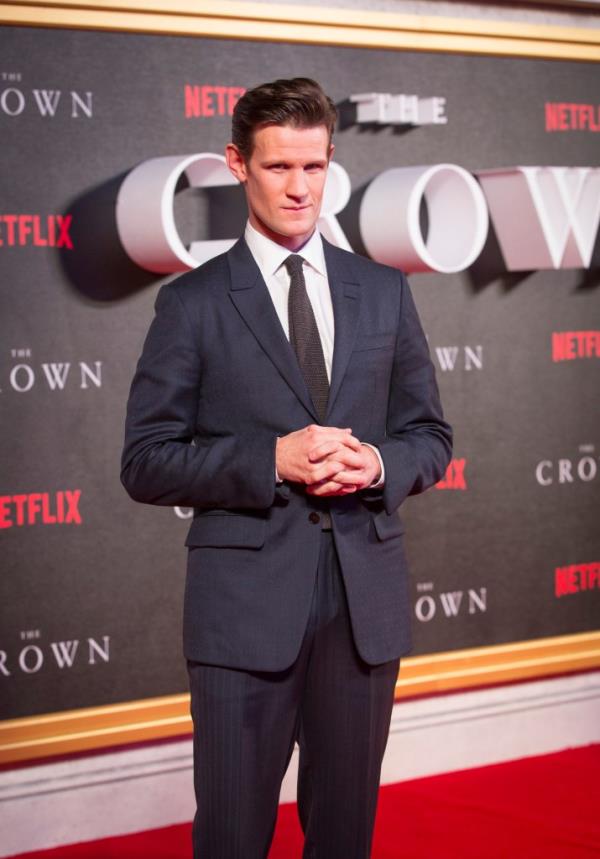 Matt Smith at The Crown world premiere, Lo<em></em>ndon UK. He received an Emmy nomination.