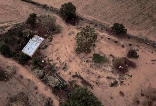 Aerial view of execution site in Lagos de Moreno