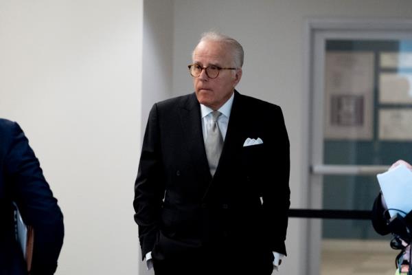 James Biden, the brother of President Joe Biden, steps out of a private interview with House Republicans during a break at Thomas P. O'Neill House Office Building on Capitol Hill in Washington, Wednesday, Feb. 21, 2024.