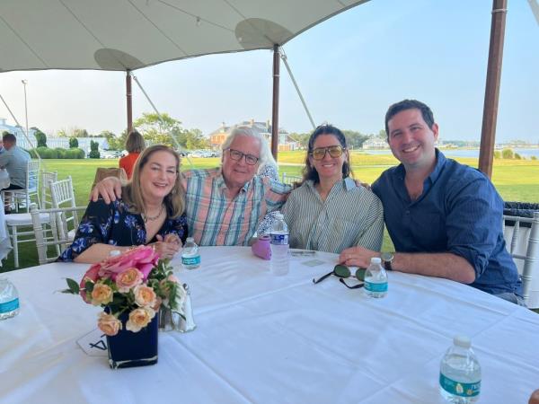 Fineman with his wife and children.