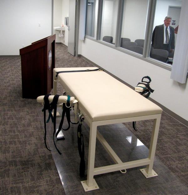 The execution chamber at the Idaho Maximum Security Institution in Boise.