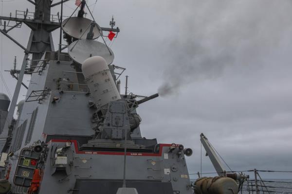 The strike triggered the Gravely's Close-in Weapons System, the ships last-line of defense against incoming missiles.