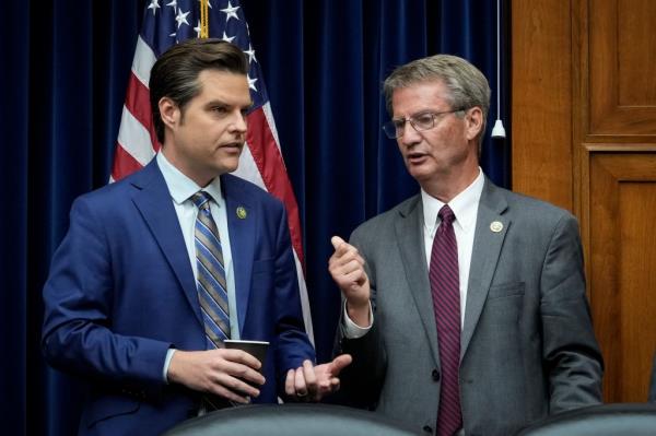 Pictured are GOP Reps. Matt Gaetz, left,  and Tim Burchett