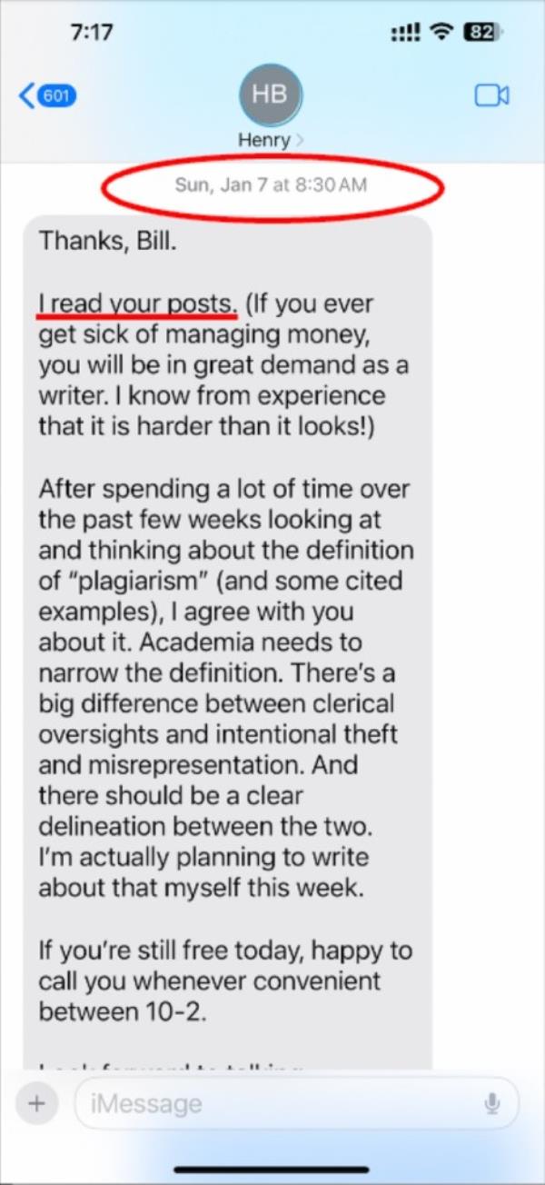 Thanks, Bill.</p>

<p>　　I read your posts. (If you ever get sick of managing money, you will be in great demand as a writer. I know from experience that it is harder than it looks!)</p>

<p>　　After spending a lot of time over the past few weeks looking at and thinking a<em></em>bout the definition of 