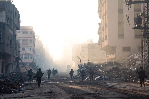 Israeli soldiers operate in the Gaza Strip, amid the o<em></em>ngoing ground operation of the Israeli army against the Palestinian Islamist group Hamas, on Nov. 20, 2023. 