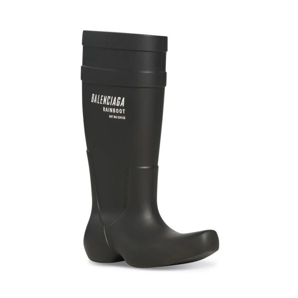 Black Balenciaga rain boots