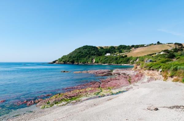 beach at talland bay, Cornwall, England, Britain, uk