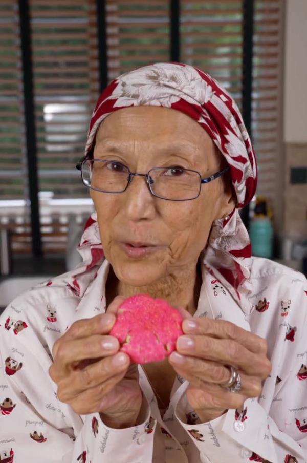 Lynn Yamada Davis in her kitchen. 