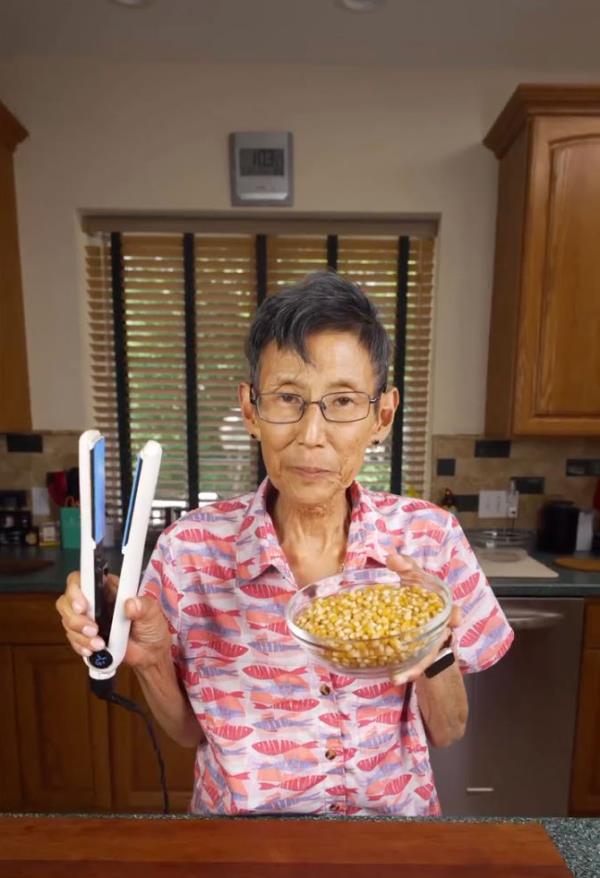 Lynn Yamada Davis in her kitchen. 