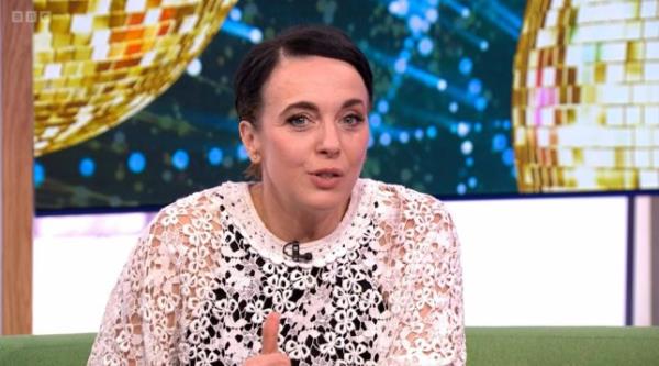 Amanda Abbington appearing on the BBC's The One Show