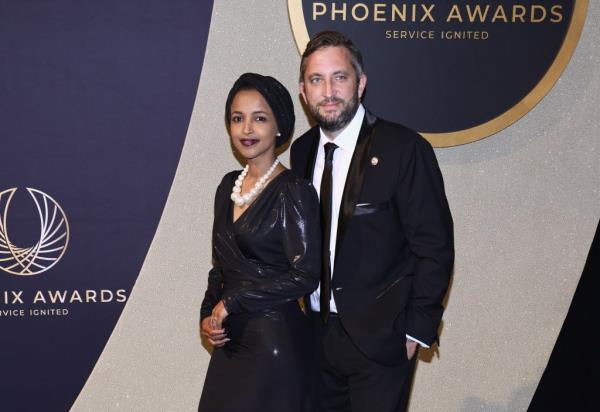 Ilhan Omar and Tim Mynett attend the Co<em></em>ngressional Black Caucus Foundation Annual Legislative Co<em></em>nference Phoenix Awards on September 23, 2023 in Washington, DC.