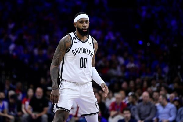 Brooklyn Nets' Royce O'Neale in action during Game 2 in the first round of the NBA basketball playoffs against the Philadelphia 76ers, Monday, April 17, 2023, in Philadelphia. 