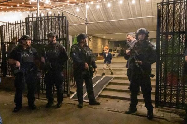 NYPD security has been beefed up at Big Apple synagogues and other Jewish sites, including at Chabad Lubavitch in Midtown Manhattan. The move comes amid security co<em></em>ncerns following a surprise attack on Israel by Hamas radicals. 