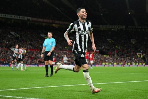 Miguel Almiron scored in the Carabao Cup win over Manchester United 