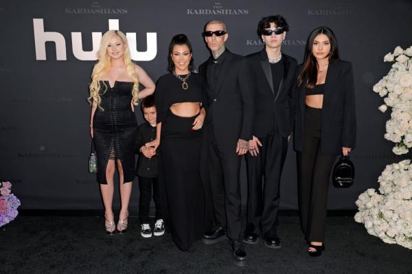 Alabama Barker, Reign Disick, Kourtney Kardashian, Travis Barker, Landon Barker and Atiana De La Hoya? at the premiere for 