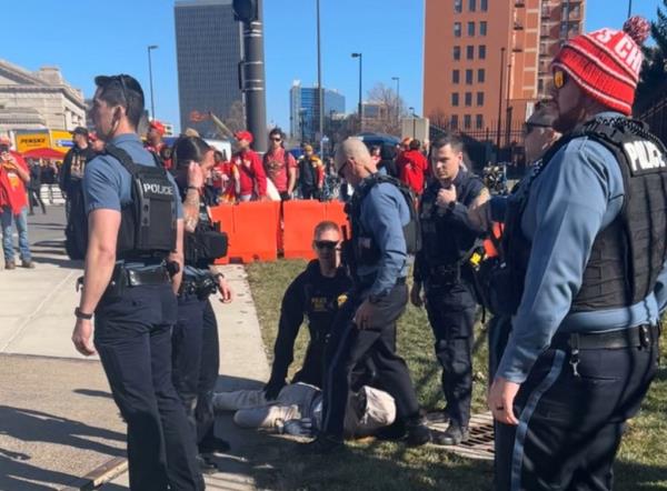 Crowd of police officers