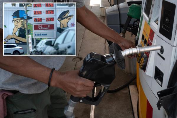 Customer purchasing gas at a station in Chicago, Illinois on June 11, 2024, despite high local gas prices