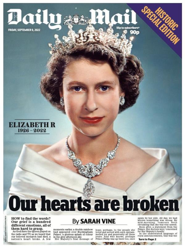 How the media respo<em></em>nded to the Queen's death. Newspaper front pages from around the world and broadcast announcements