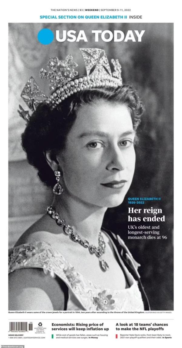 How the media respo<em></em>nded to the Queen's death. Newspaper front pages from around the world and broadcast announcements