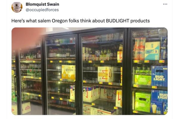 While Bud Light remained unsold in this Walmart location in Oregon, other brands were drawing co<em></em>nsumer interest.