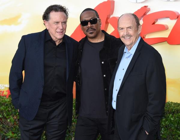 Judge Reinhold, Eddie Murphy and John Ashton arriving to the 