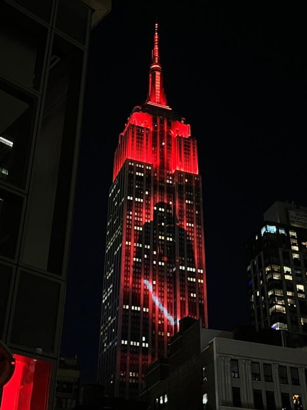 An image of James Earl Jo<em></em>nes on the Empire State Building.