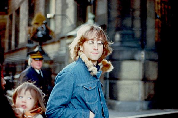 John Lennon on a street