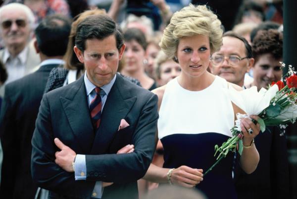 the late Princess Diana and then-Prince Charles