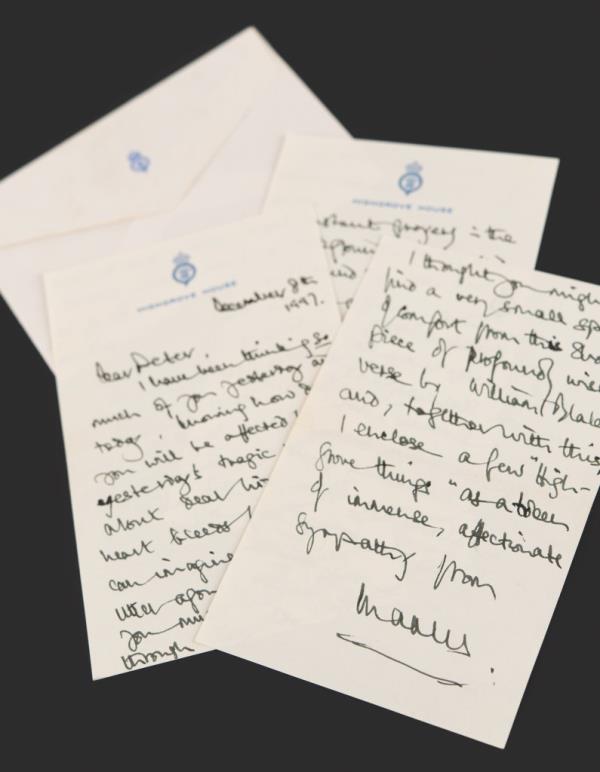 King Charles' handwritten letter.