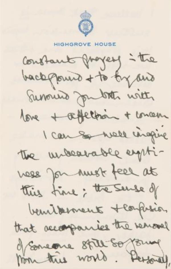 Charles' emotio<em></em>nal letter after Diana's death.