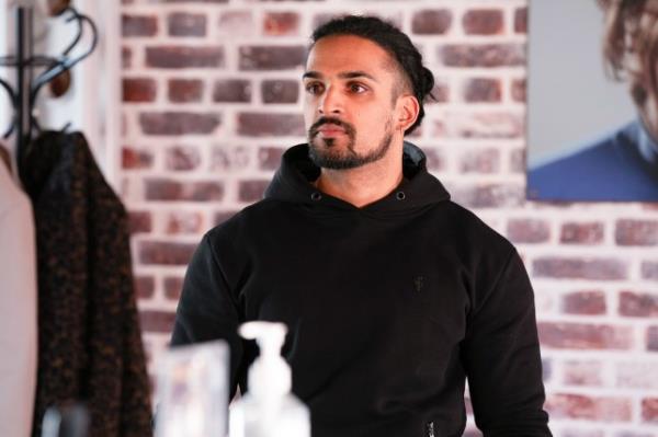 Ravi at the salon in EastEnders