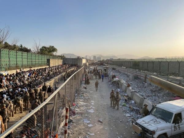 A ISIS-K suicide bomber deto<em></em>nated explosives outside the airport in Kabul amid the pandemo<em></em>nium of the disorderly evacuations.