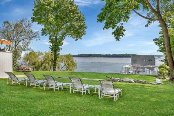 The Long Island mansion comes with 200 feet on the beach