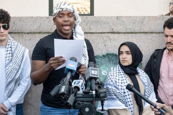 James was involved in the anti-Israel encampment demo<em></em>nstration that took over Columbia in the spring.