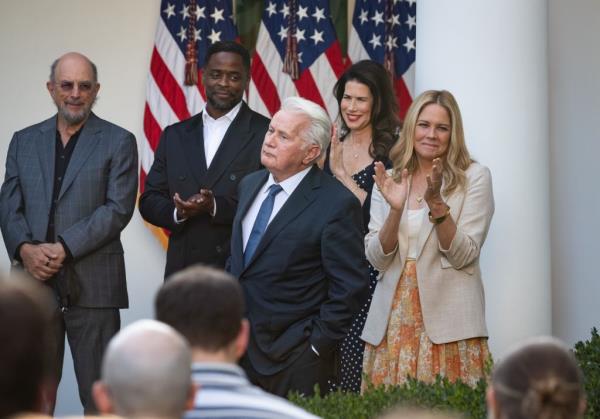 Aaron Sorkin at the White House