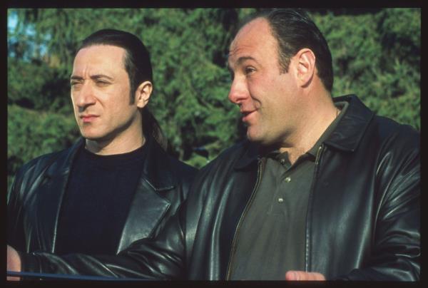 A photo of Federico Castelluccio with the late James Gandolfini in a scene from 