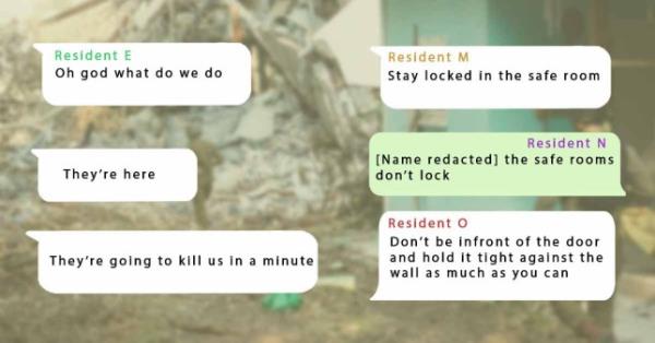 The harrowing messages show the devastating communication between the mums as their homes were attacked last weekend (Picture: BBC / Metro.co.uk)