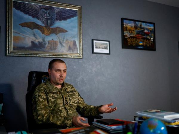 Major General Kyrylo Budanov, chief of the Military Intelligence of Ukraine, speaks during an interview with Reuters, amid Russia's attack on Ukraine, in Kyiv, Ukraine July 6, 2023. 