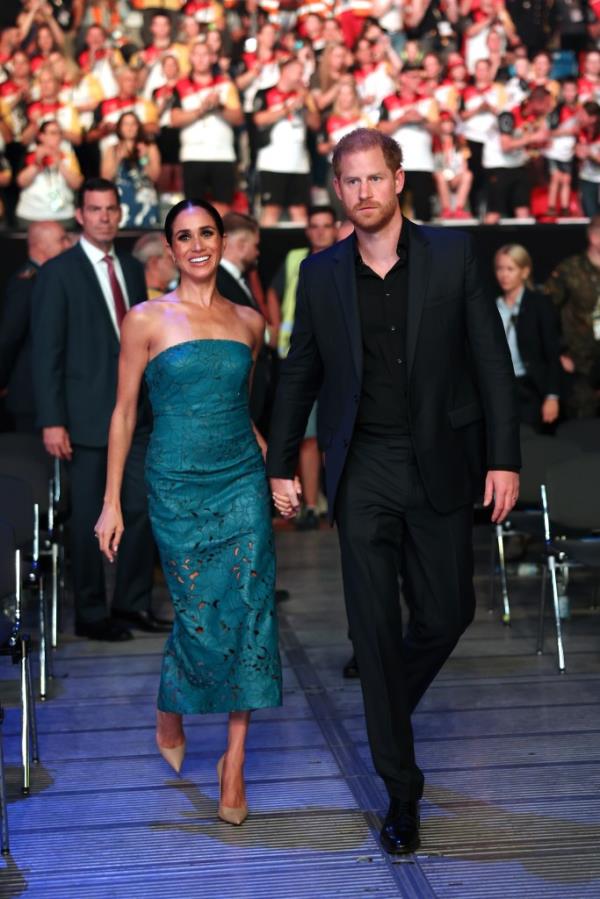 Meghan and Harry attend the closing ceremony of the Invictus Games Düsseldorf 2023 at Merkur Spiel-Arena on Sept. 16 in Duesseldorf, Germany. 