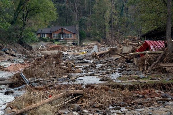 Storm destruction in rural North Carolina