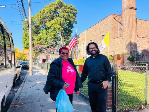 Jackie Garrett and Rev. Liju Augustine.