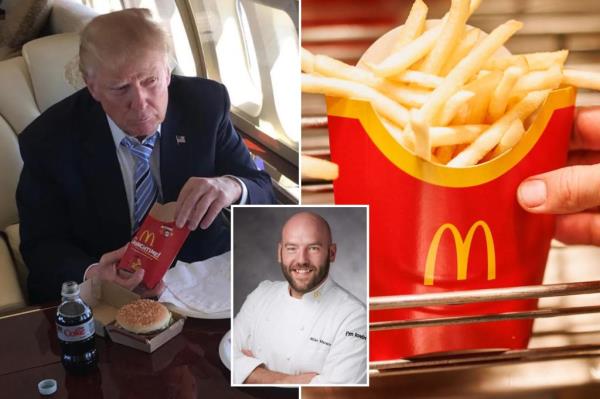 McDonald's burger, fries and drink. 